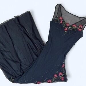 Y2K Xscape by Joanna Chen silk beaded evening gown